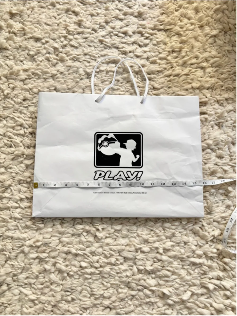 Pokemon Paper Shopping Bag White One Size unisex